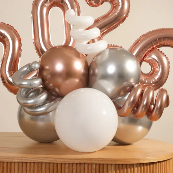 Balloonizer Happy New Year Rose Gold Balloon Set