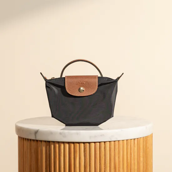 LongChamp Mini Black Bag With Handle
