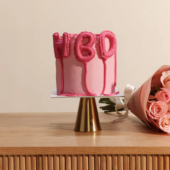 Floward Happy Birthday for Her Cake | Dreamy Flowers Bouquet