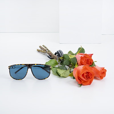 Dior Black Rectangular Sunglasses | S2U