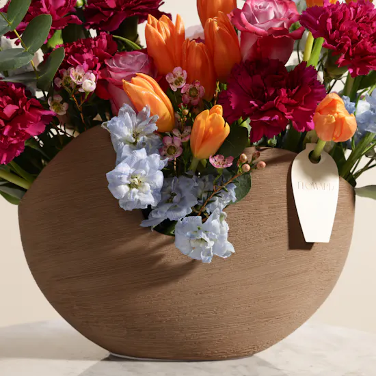 Colorful Flowers Vase