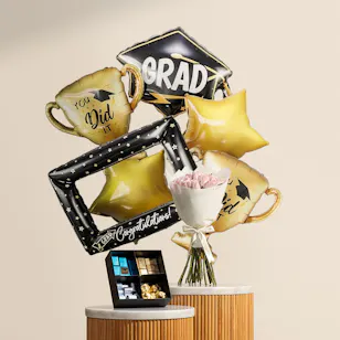 Passionelle Deluxe Chocolate Box | Roses and Graduation Balloons