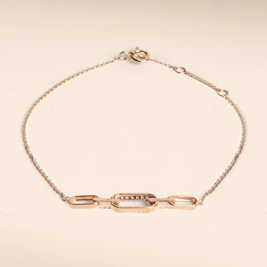 Damas Youth Lync Rose Gold and Diamonds Bracelet