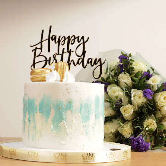 Cake Boutique Birthday Cake | Rose Bouquet