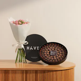 Haven Chocolate Round Mix Chocolate Box | Moment of delight Flowers 