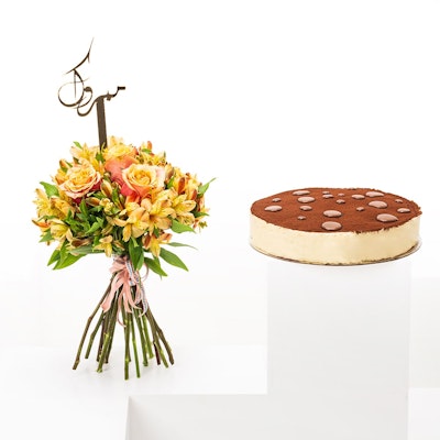 Congrats Flowers | Tiramisu Cake