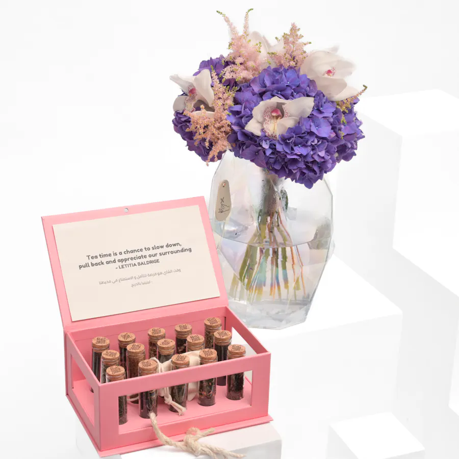 Feelgood Tea Varieties with Floral Beauty Vase  3