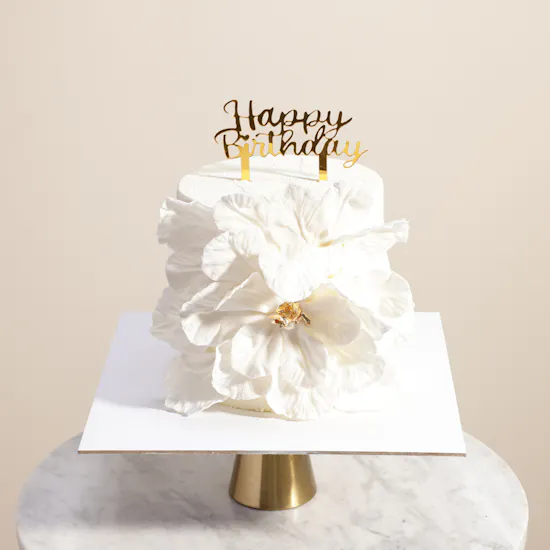 Floward Enchanting White Petals Birthday Cake