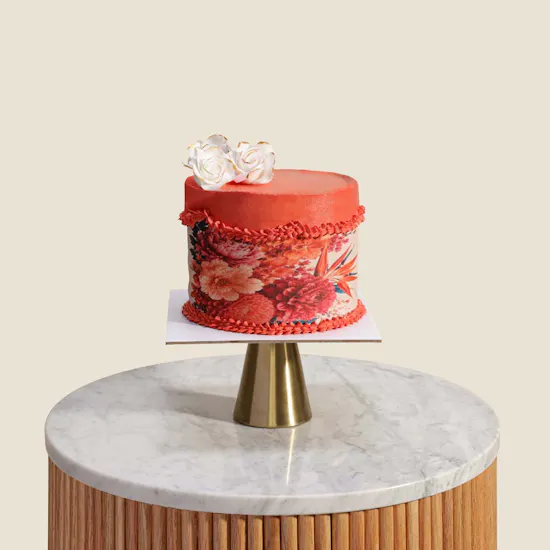 Floward Scarlet Floral Art Cake