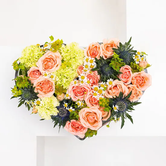 Baby Rose Sweet Sarah | Heart Vase