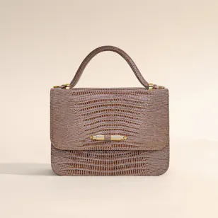 Rula Galayini Baby Vertigo Tan Lizard-Print Women’s Bag Rula Galayini Baby Vertigo Tan Lizard-Print Women’s Bag