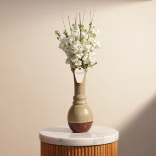 White Matthiolas | Keramos Studio Vase