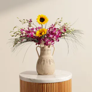 Golden Flower Vase