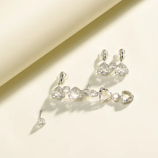 Swarovski Millenia Drop Silver Tone Women's Earrings
