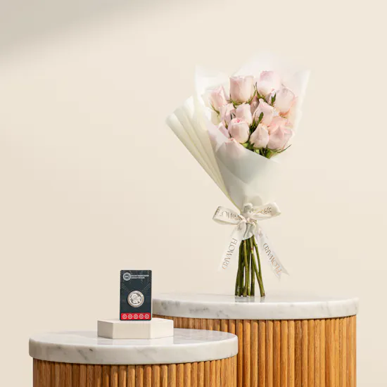 BTC Silver One Pound Coin | Joy Moment Flower Bouquet