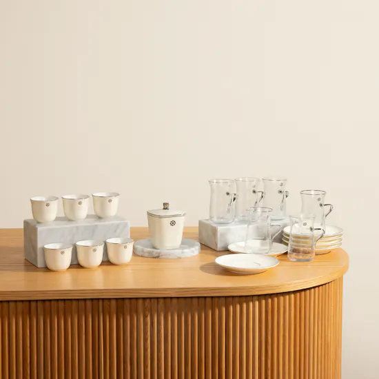 Otantik Mirral Tea And Arabic Coffee Set