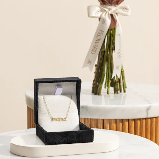 Artsy Mama Letter Necklace | Graceful Devotion Flowers Bouquet