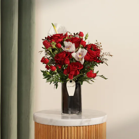 Striking Red Beauty Flower Vase