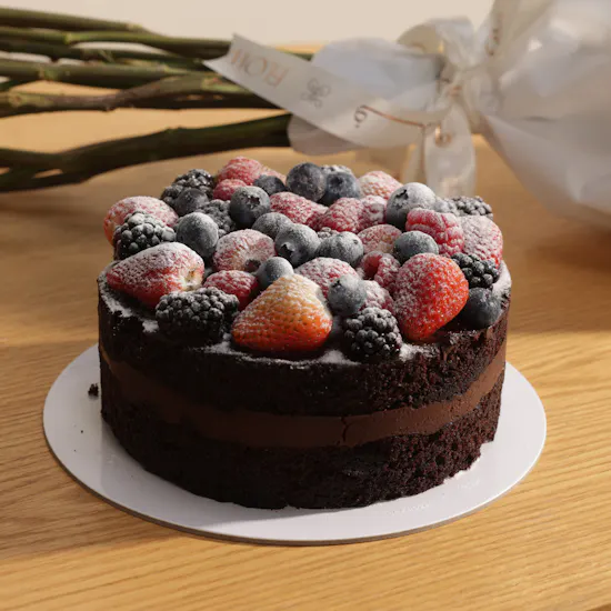 SugarMoo Chocolate Vegan Cake | Elegant Flowers