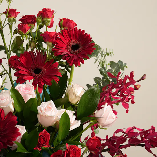 Blush and Flame Flowers Vase