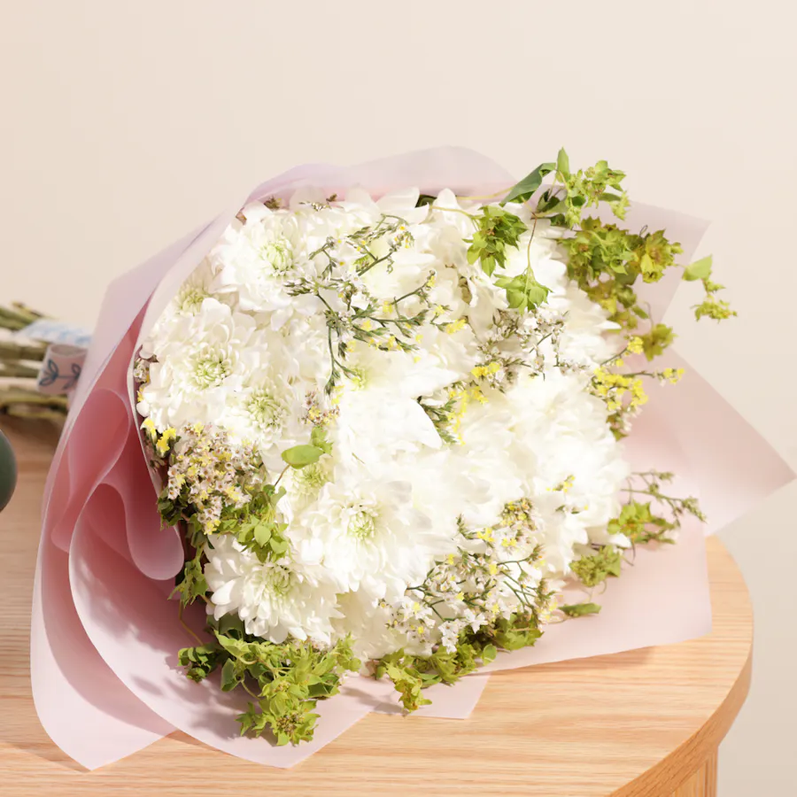 Levo Crepe Dentelle Chocolate Green Tray | Flowers Bouquet 3