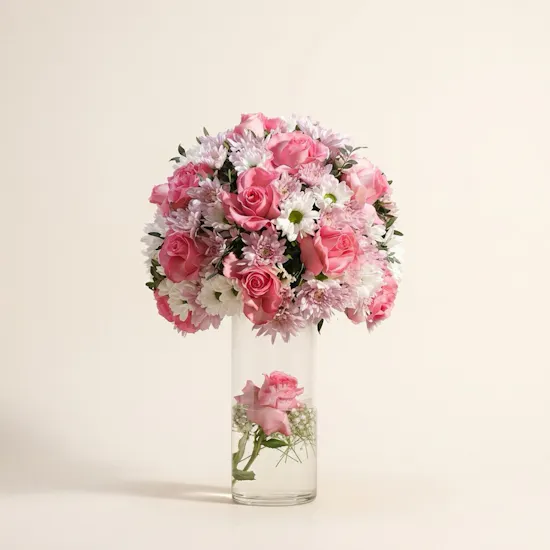 Birthday Elegancy Flowers Vase