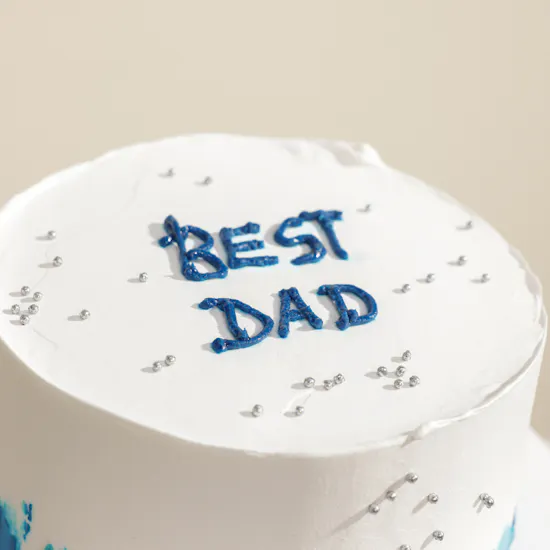 Sweet Sensation Best Dad Blue Palette Knife Cake