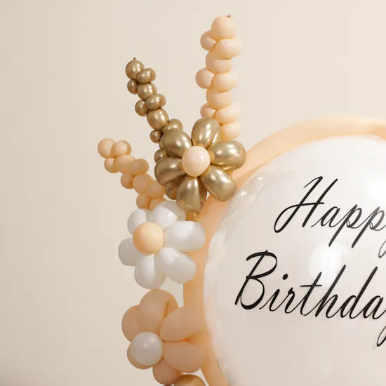 Balloonizer Flowers Happy Birthday Balloons Set