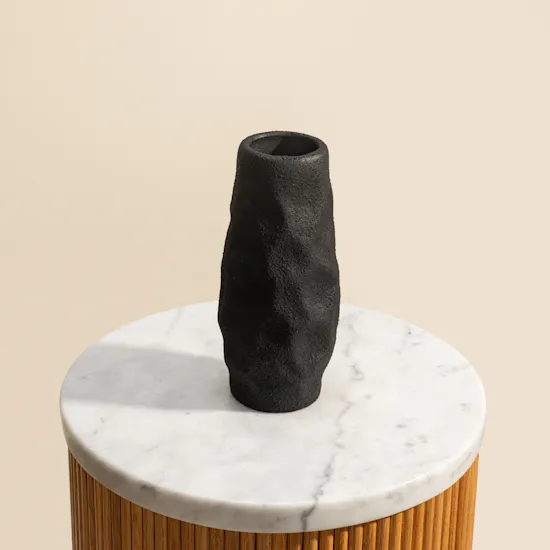 Nno Organica Black Large Rough Vase