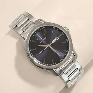 ساعة كوارتز فضية للرجال من أرماني إكستشينج ساعة كوارتز فضية للرجال من أرماني إكستشينج