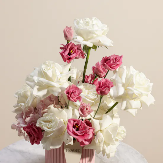 Blush Beauty Flowers Vase