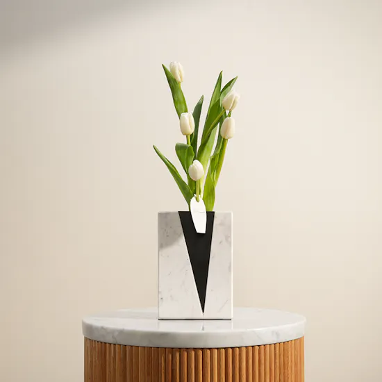 Vibrant Grace White Tulip Vase