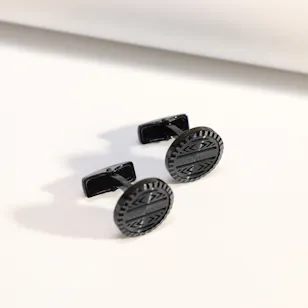 Roberto Cavalli Black & Blue Cuﬄinks