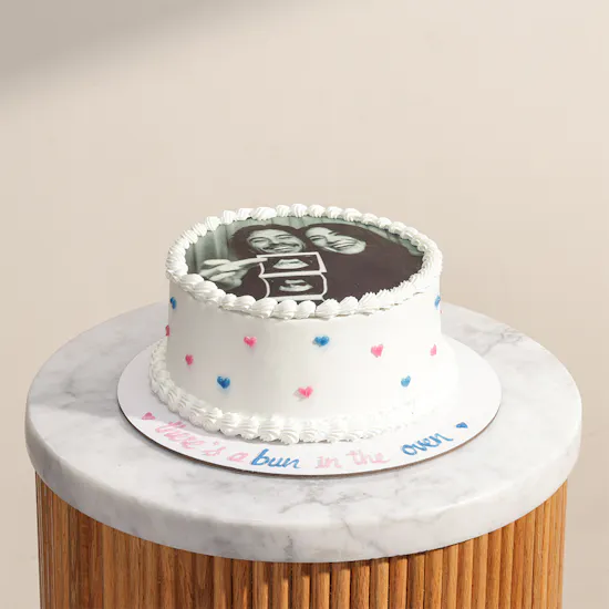Mister Baker Personalized White Photo Cake