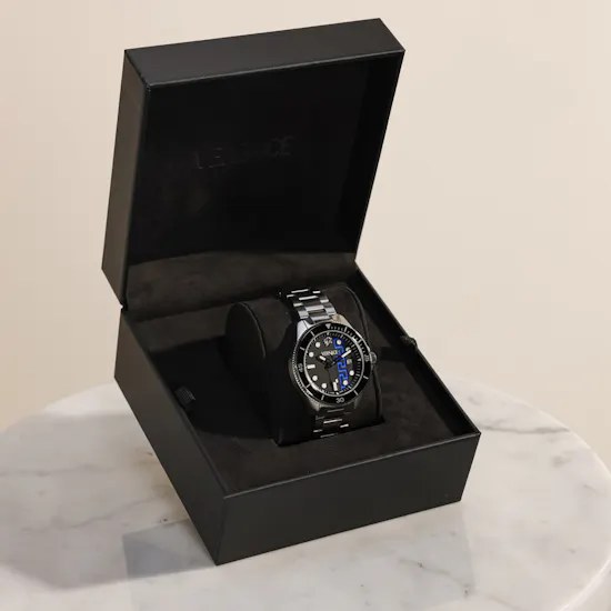 Versace Silver Greca Force Men's Watch