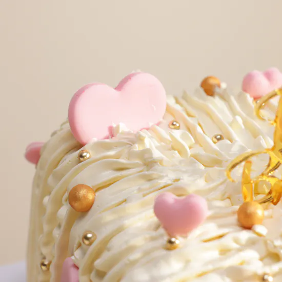 Floward Happy Birthday Pink Hearts Cake