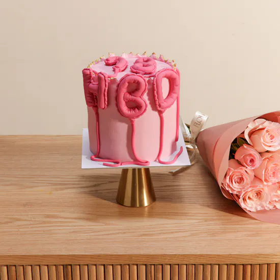 Floward Happy Birthday for Her Cake | Dreamy Flowers Bouquet