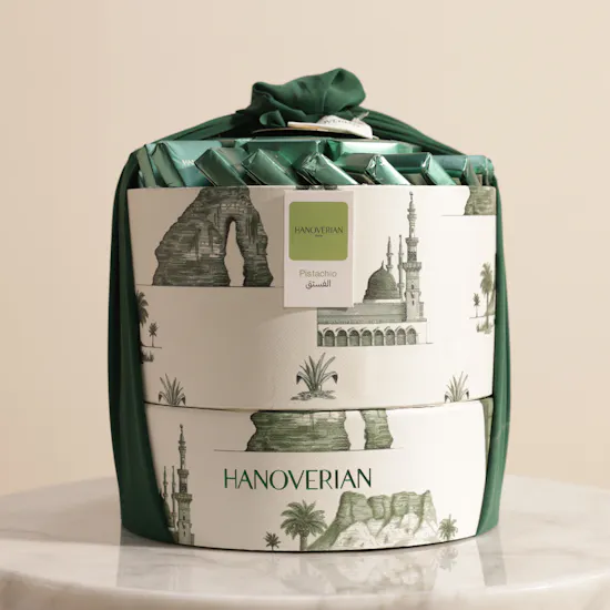 Hanoverian Pistachio Chocolate Green Box