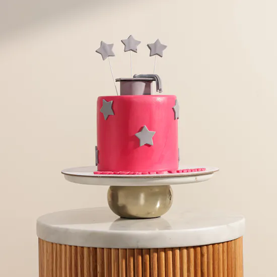 December Cake Personalized Graduation Fuchsia Cake