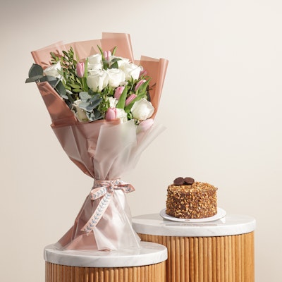 J's Bakery Vegan Chocolate Cake | Flowers