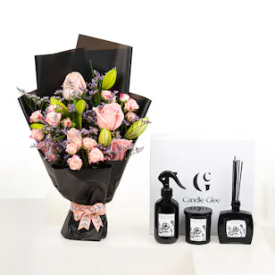 Candle Glee Home Fragrances Black Opium Scent | Pink Blooms