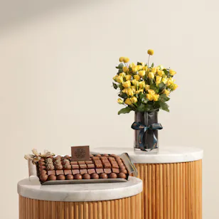 Sweetzerland Eid Mubarak Butterfly Chocolate Tray | Blissful Flower Vase
