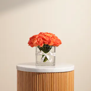 Orange Roses Vase | 35 Flowers Orange Roses Vase | 35 Flowers