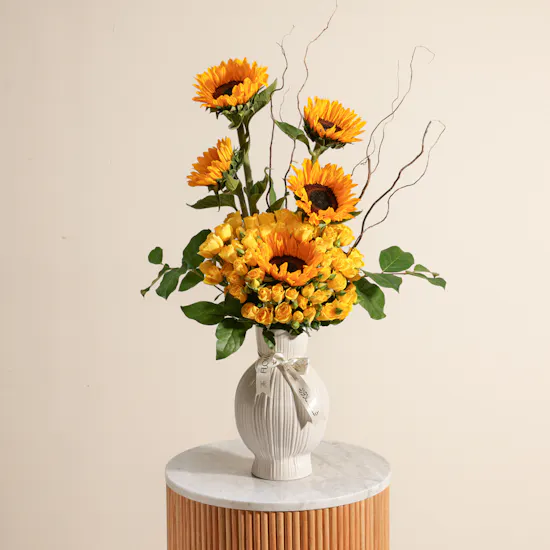 Pure Sunshine Flower Vase