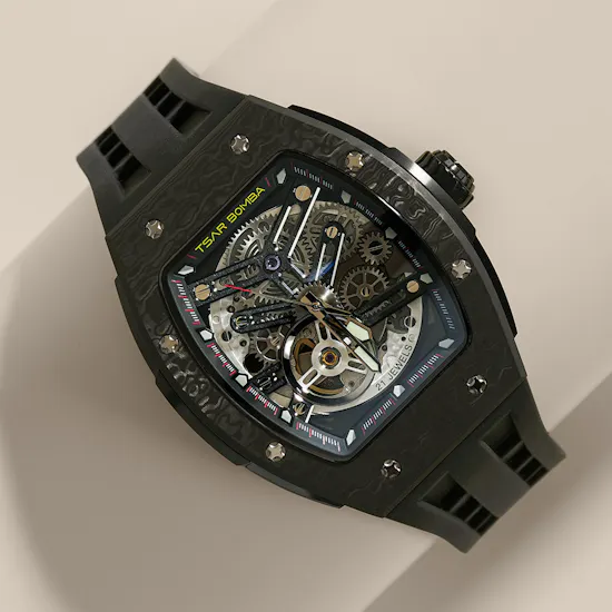 Tsar Bomba Elemental Automatic Cool Black Carbon Fiber Men's Watch