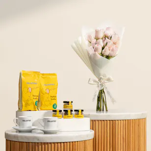Cilantro Starter Turkish Coffee Kit | Pure Delight Rose Bouquet