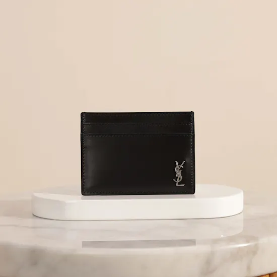Saint Laurent Tiny Cassandre Matte Leather Card Case