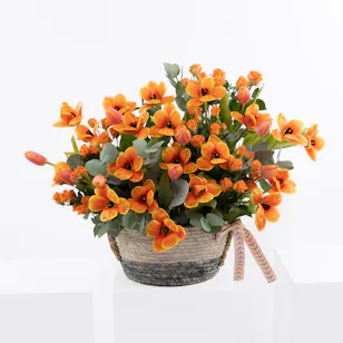 Orange Flowers Basket Orange Flowers Basket