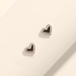 Miss L' by L'azurde Heart Diamond Stud Kids Earrings Miss L' by L'azurde Heart Diamond Stud Kids Earrings