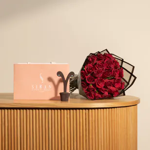 Siran by Iram Blue Car Earrings | Dazziling Flowers Bouquet
